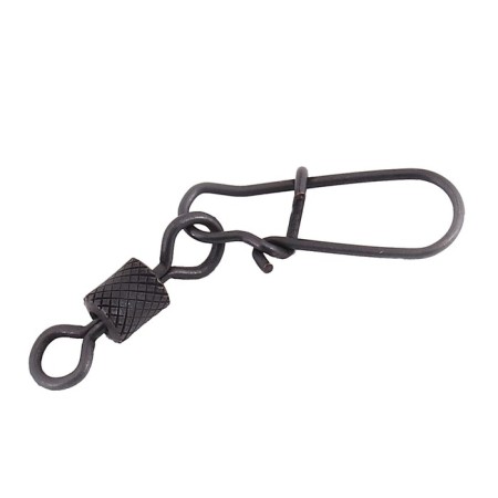 Twal with a fastener Namazu Pro Rolling Ribbed Swivel, Carbon, Size 2. Test-65 kg-3
