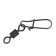 Twal with a fastener Namazu Pro Rolling Ribbed Swivel, Carbon, Size 2. Test-65 kg