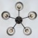Svetogor chandelier "Level" 5x60W E27 black/gold