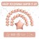 Set of foil balls 19 “Stars”, pink gold, 25 pcs.
