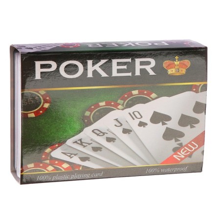 Plastic playing cards 54 pcs, 28 μm, map 6.5 x 9 cm, black-3