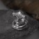 Ring "Thor", color black silver, 21 size