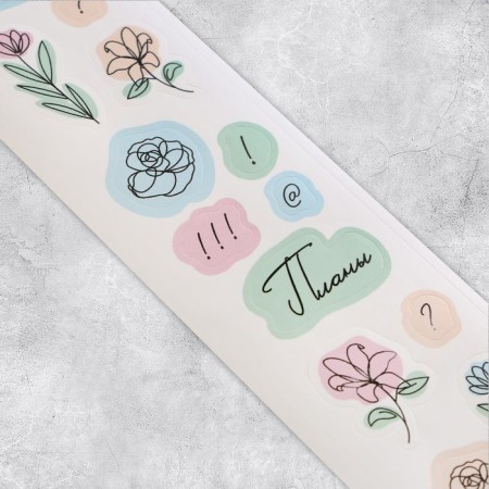 Paper stickers for the diary "Plans", 4 × 23 cm-1