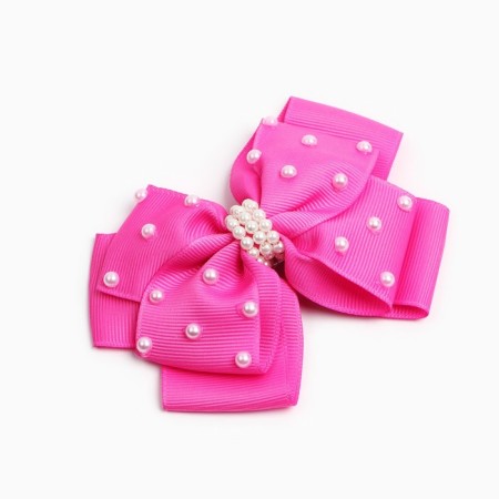 Outlet. Hair bow on a hairpin, 11 cm, kitty Marie-3