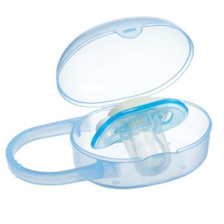 Nipple - orthodontic dummy with a container, +3 months., Blue color-3