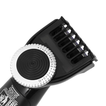 Trimmer KitFort KT-3101, for beard/mustache, 1 nozzle, from battery, black-violet-3