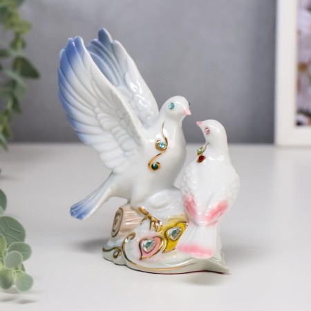 Souvenir Ceramics "Pigeons Cathedral" Mix Rhillers 12.5x11x5.5 cm-4