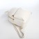 Women's backpack made of artificial leather with lightning, 1 pocket, white color
