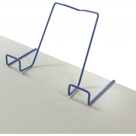 Book stand, metal, for a desk up to 20 mm thick, blue-1