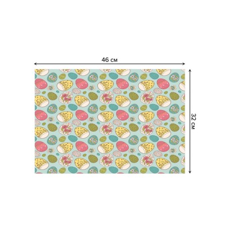 A set of napkins for setting the table "Flowers on Easter eggs", rectangular, size 32x46 cm, 4 pcs-2