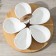 A set of ceramic saladates on a wooden stand “Estete. Petal ", 5 items: 90 ml, white color