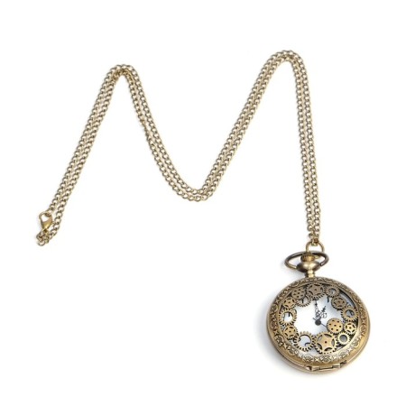 Pocket watches "gears", quartz, d dial-4 cm, 5.5 x 4.5 cm-3