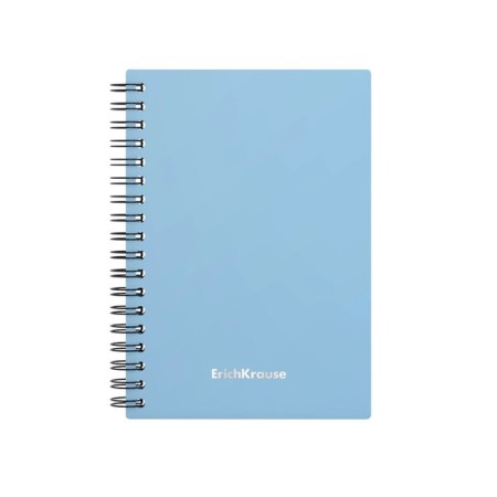 Notebook A6 (120 x 146 mm), 80 sheets in the cage on the crest Erichkrause "Pastel", plastic cover, offset unit, white 100%, mix-2