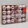 Set of balls plastic D-4.5 cm, 24 pcs "Frosty patterns" pink