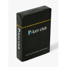 Карты игральные пластиковые 54 шт Poker Club, для игры в покер, 9 х 6 см, синяя рубашка