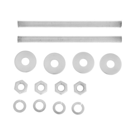 Reinforced rod, tundra, DIN 976 m10x140 2 pcs set white zinc 2 pcs-1