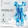 Drawing by acrylic on the plastic figure "Bear", blue, a set for creativity fluid art