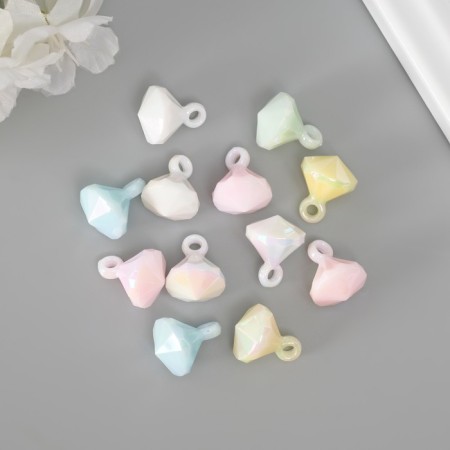 Suspension for creativity Plastic "Diamond" MIX MIX PASTEL 1.1x1.1x2 cm