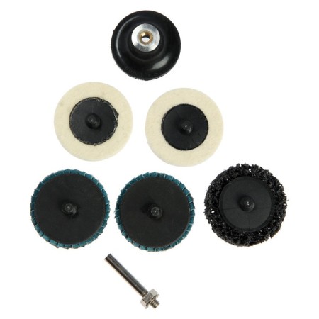 A set of tundra circles, coral, 2 felt, 2 petal, 50 mm, with an adapter, 6 pcs.-2