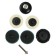 A set of tundra circles, coral, 2 felt, 2 petal, 50 mm, with an adapter, 6 pcs.