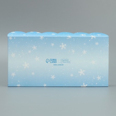 Box for confectionery products with PVC lid "Bunny and Squirrel", 10.5 x 21 x 3 cm, New Year-4