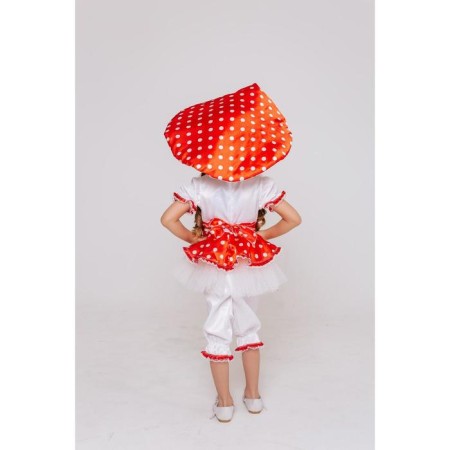 Muhomor carnival costume, dress, pantalones, hat, size 116-60-1