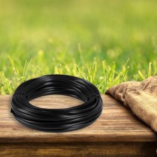 Artificial rattance smooth 6 mm 100 m half a pipe (black)