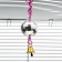 Toy "Disma-Shar" with a bell, 15 cm, D 5.2 cm