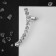 Earring "Kaff" rhinestones in the cut, the color is white in silver