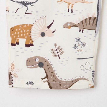 Pajama nursery (shirt, trousers) kaftan "dinosaurs", p. 110-116, white-9