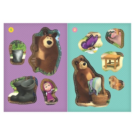 Book with applications, 20 pages, a5, Masha and the bear-1