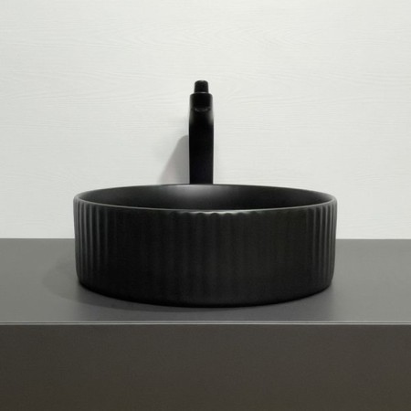 Comforty 78728MB platform, round, black matte color-1