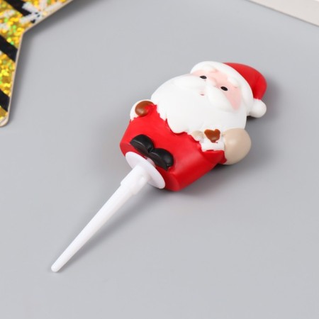 Decor for the creativity of Polystone "Grandfather Frost with a bag" 3x4.6 cm-1