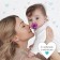 Nipple - orthodontic dummy, silicone, +6 months., “Bow”, with a cap, purple