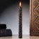 A candle from wax with a basil "attracting good luck and cleaning from negativity", 13x1.7 cm, 1 hour, black