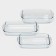 A set of rectangular Borcam baking dishes, 3 items: 1.3 l, 1.95 l, 2.75 liters