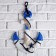 Interior anchor with a rope and a star, white-blue 5*23*32cm