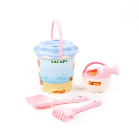 Sanding set No. 654 Safari: bucket, chipper-sun, shovel, robberies, watering can, mix color-11