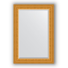 Mirror with fatset in the baguette frame - Susal gold 80 mm, 65 x 95 cm, EvoForm