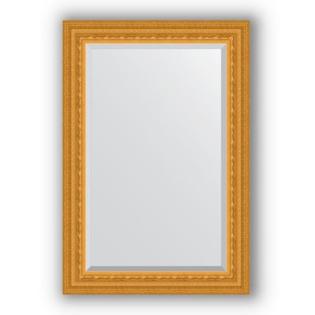 Mirror with fatset in the baguette frame - Susal gold 80 mm, 65 x 95 cm, EvoForm