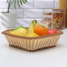 Basket for fruits and bread of the milk chocolate, 26.5 × 26.5 cm