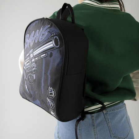 School Bang's backpack, 27x14x38, lightning department, black-9