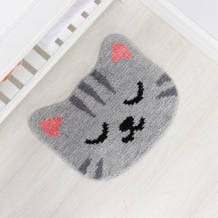 House rug shares "Cat", 50 × 40 cm, gray color-5