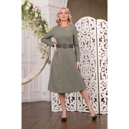 Women's dress, size 46, khaki color-9