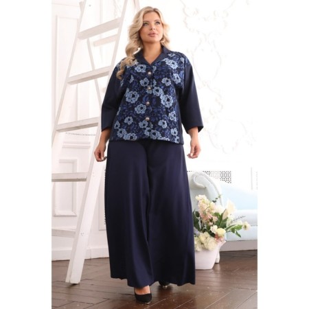 Female jacket, size 54, blue color-7