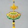Suspension Textile "Lotus" yellow 2x10x29 cm