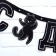 Girland on grosswashes with decorations of 5 pcs. "Happy Birthday!", Black and white, length 246 cm
