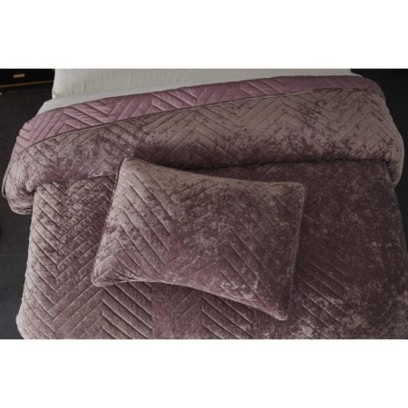 A set with a blanket "Fernand", size 240x260 cm, 50x70 cm - 2 pcs, color ash rose-4