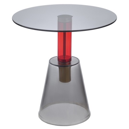 Coffee table amalie, 500 × 500 × 520 mm, gray / red color-2