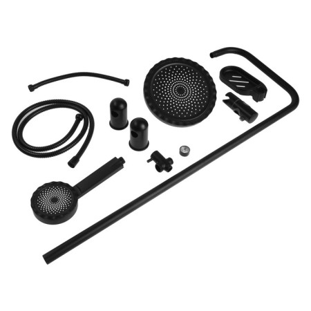 The shower system Zein Z1014, tropical and hand watering can, 2 hoses, soap dish, black-14
